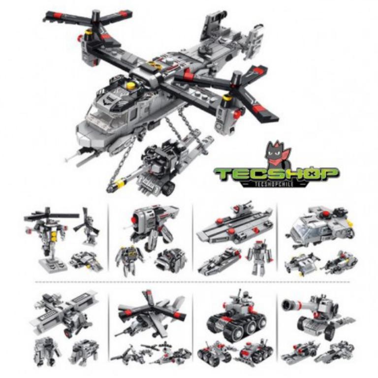 Helicóptero Conveyor 8 En 1 Bloques De Construcción