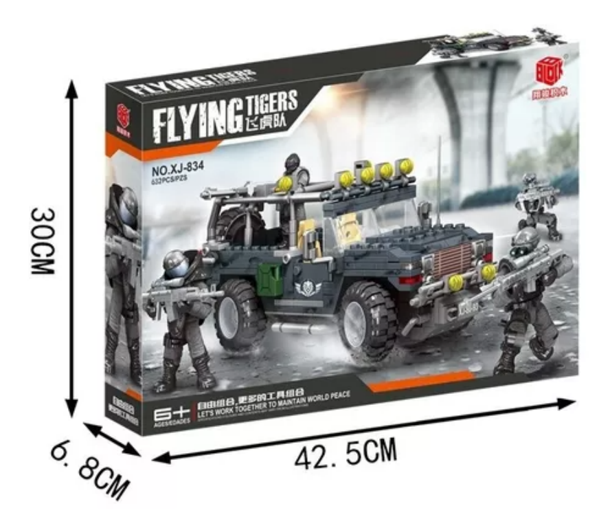Jeep Flying Tigers xj-834 Bloques De Construcción