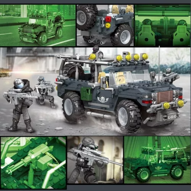 Jeep Flying Tigers xj-834 Bloques De Construcción