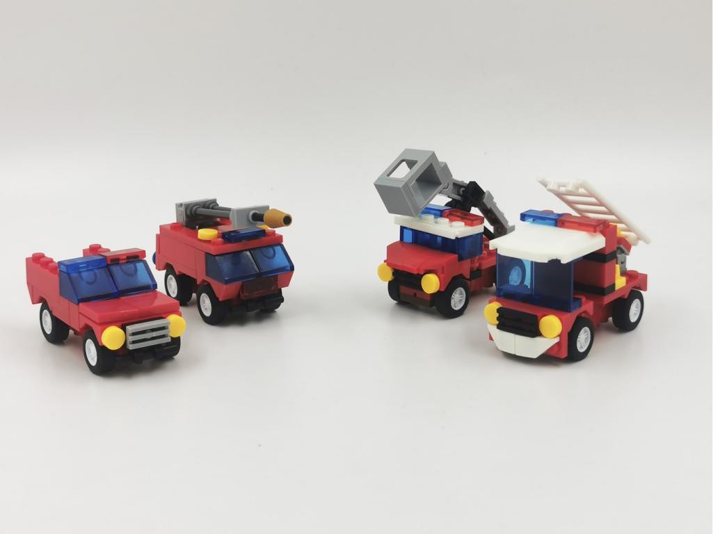 Camión De Bomberos City Fire 4 En 1 Bloques De Construcción