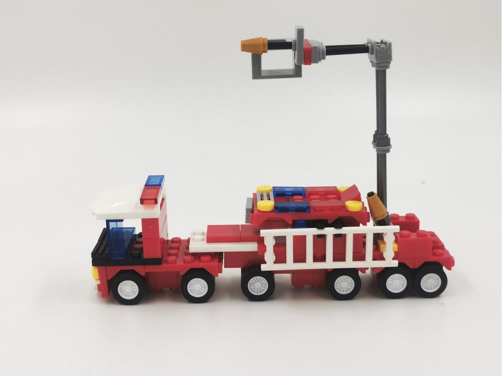 Camión De Bomberos City Fire 4 En 1 Bloques De Construcción