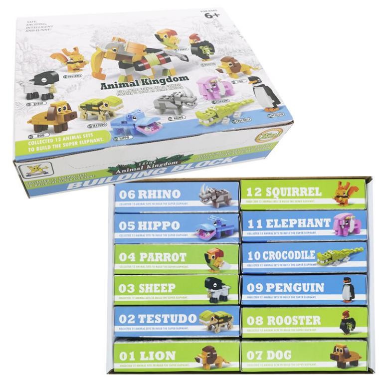 Reino Animal 12 En 1 Bloques De Construcción