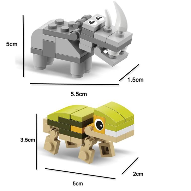Reino Animal 12 En 1 Bloques De Construcción