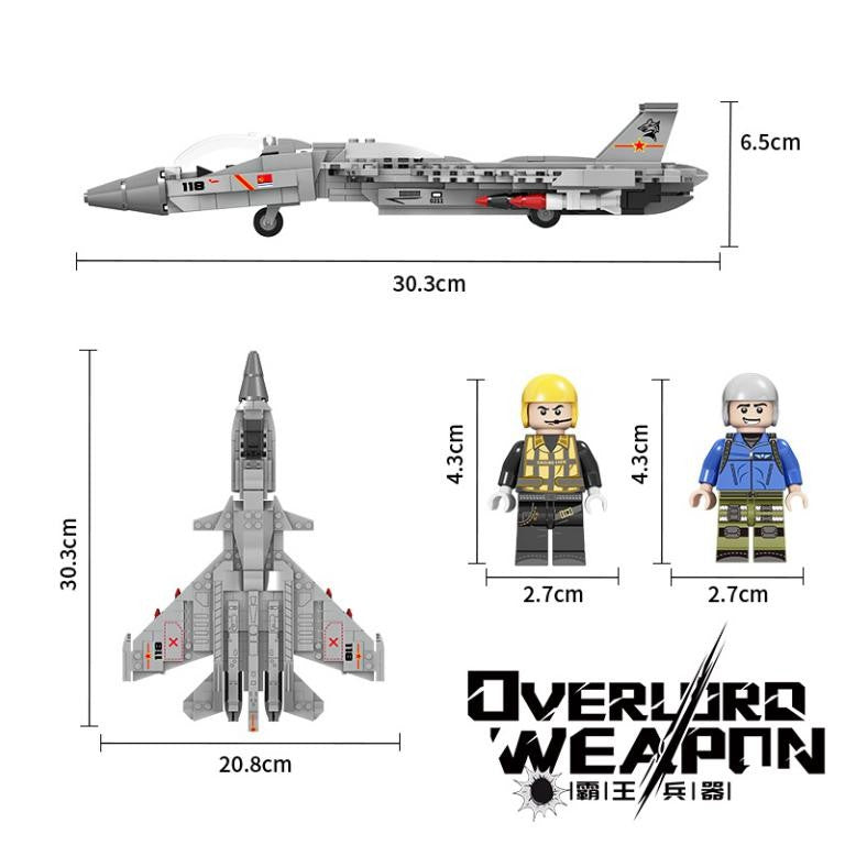 Avión Caza J-15 345 Pcs (Bloques De Construcción)