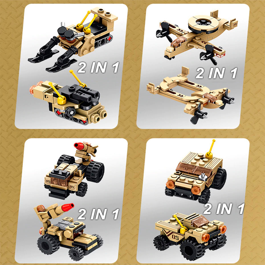 Camión Patriot Defensa Antiaérea 12en1 / 549 PCS (bloques De Construcción)