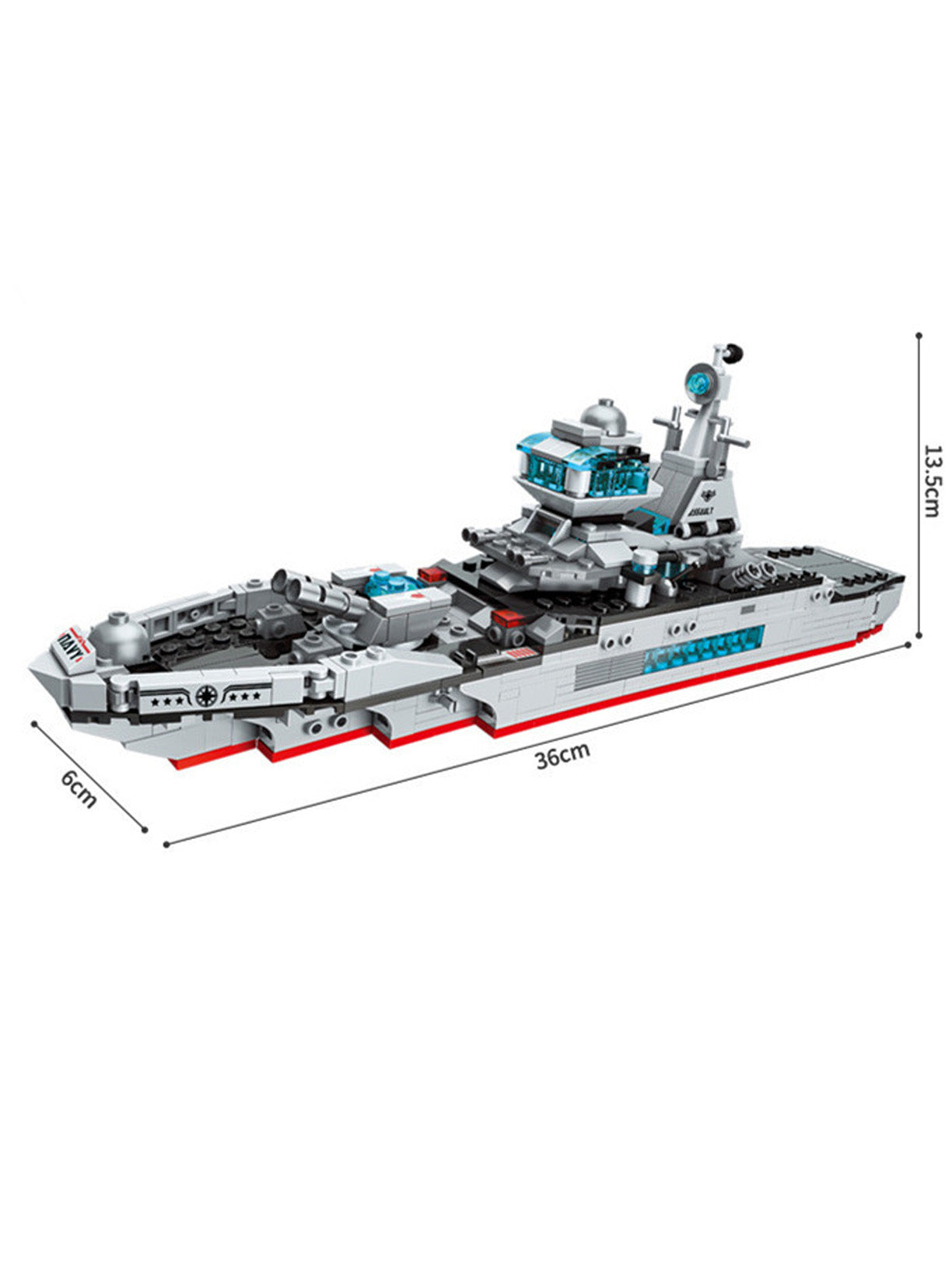 Barco De Combate Marine Enlighten 1411 8 En 1 , 700 PCS (Bloques de Construcción )