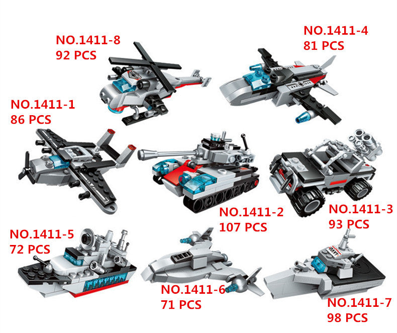 Barco De Combate Marine Enlighten 1411 8 En 1 , 700 PCS (Bloques de Construcción )