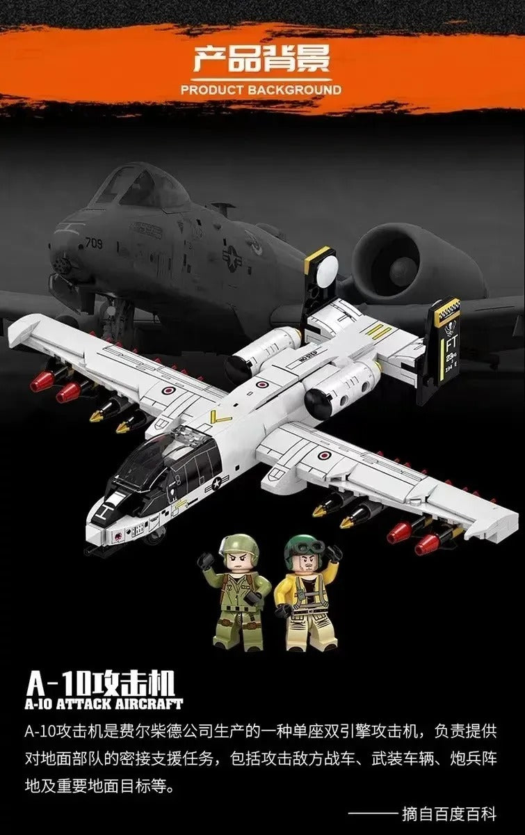 Avión De Combate A-10 Thunderbolt 323 PCS (Bloques De Construcción)