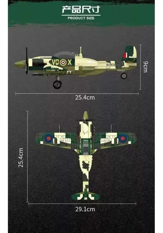 Avión Spitfire 331 Pcs (Bloques De Construcción)