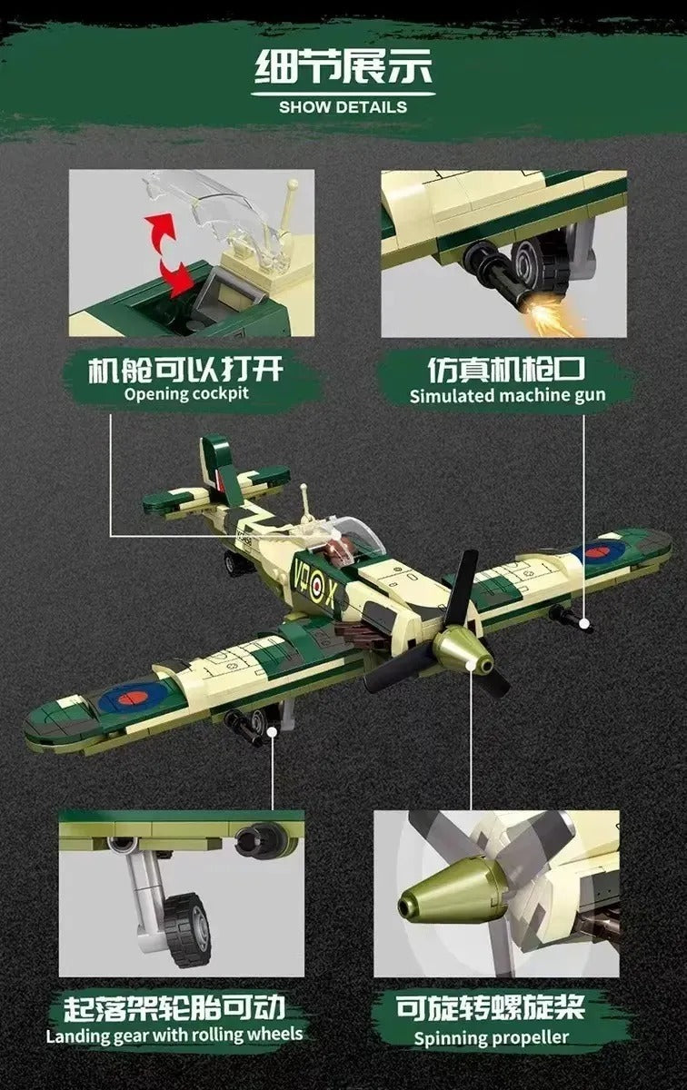 Avión Spitfire 331 Pcs (Bloques De Construcción)