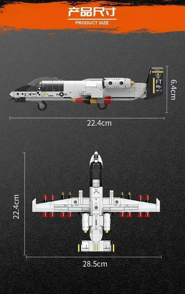 Avión De Combate A-10 Thunderbolt 323 PCS (Bloques De Construcción)