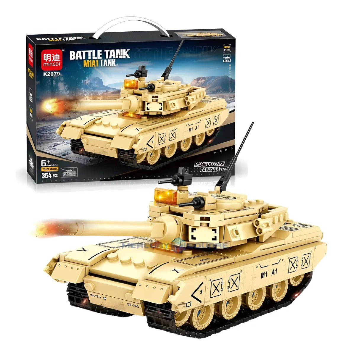 Tanque M1A1 Bloques De Construcción Mingdi 354 Pcs