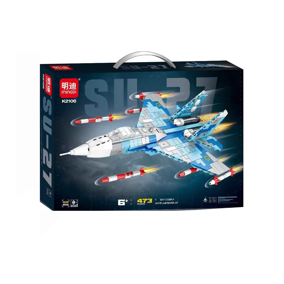 Avión Militar Su-27 Bloques De Contrucción 473 Pcs