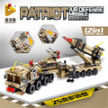 Camión Patriot Defensa Antiaérea 12en1 / 549 PCS (bloques De Construcción)