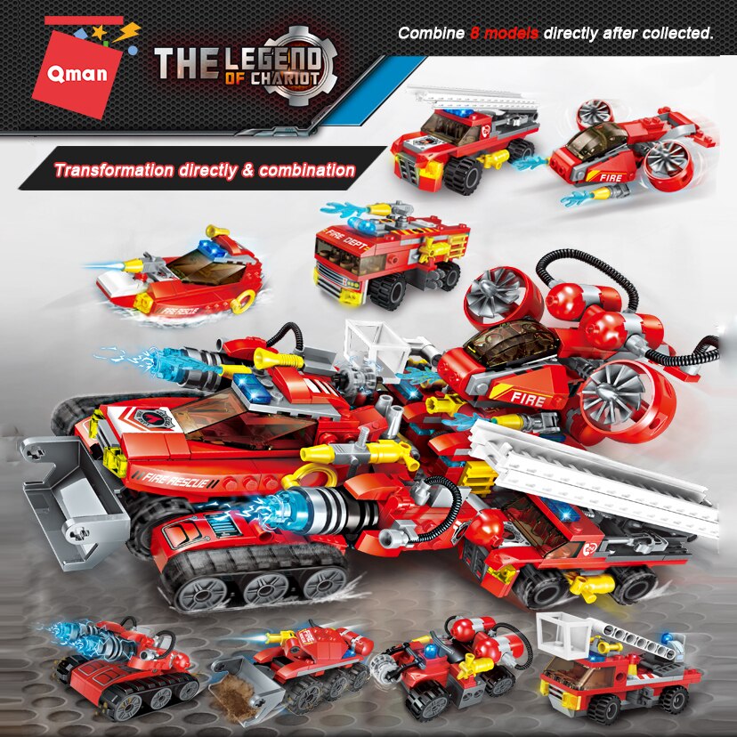 The Legend Of Speed Chariot  8 en 1 Bloques De Construcción