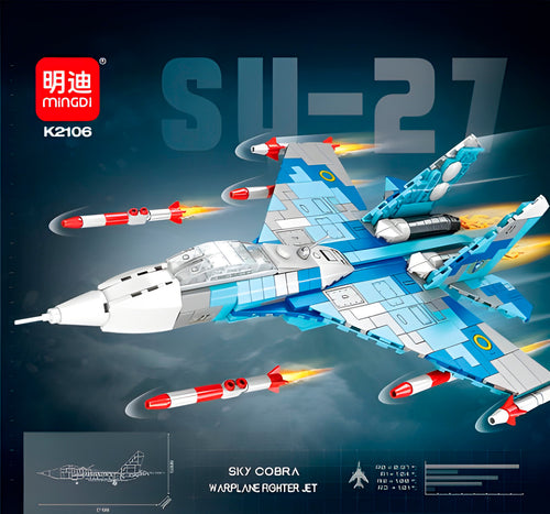 Avión Militar Su-27 Bloques De Contrucción 473 Pcs