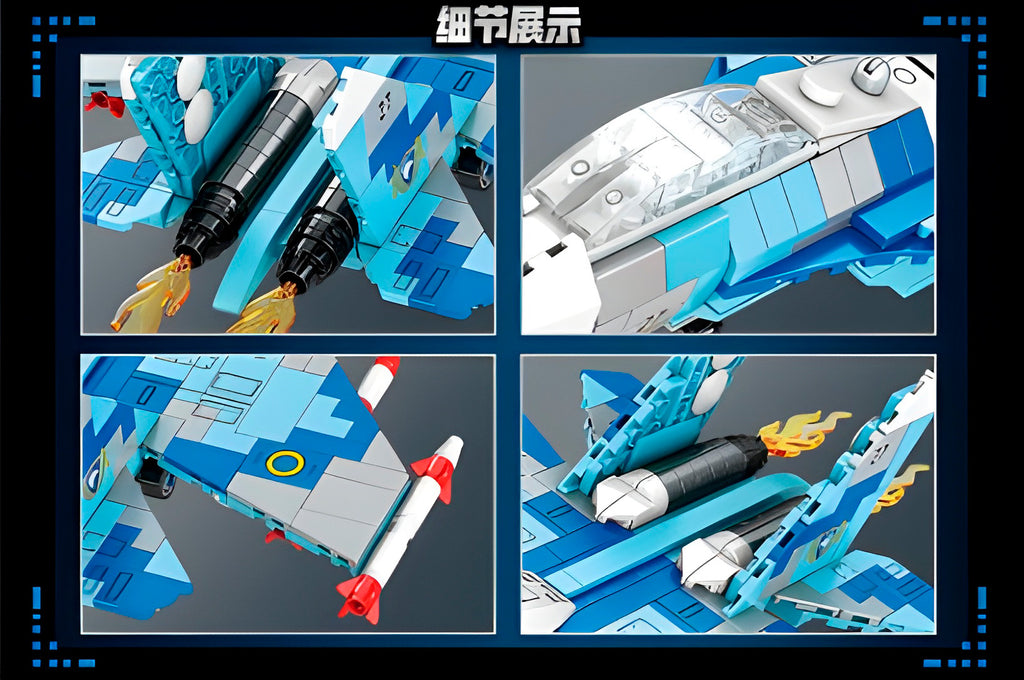 Avión Militar Su-27 Bloques De Contrucción 473 Pcs