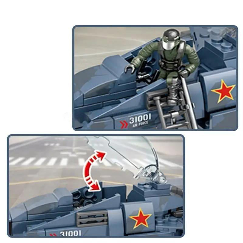 Avión Chino Shenyang J-31 386pcs (bloques De Construcción) 386 Militar
