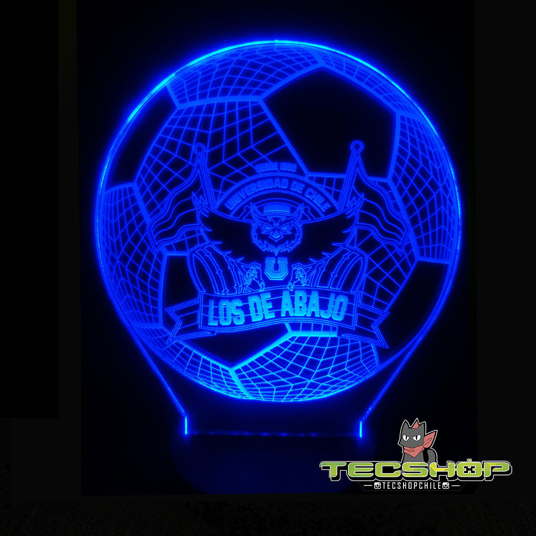 Lámpara Led Balón Universidad De Chile Los De Abajo+control remoto