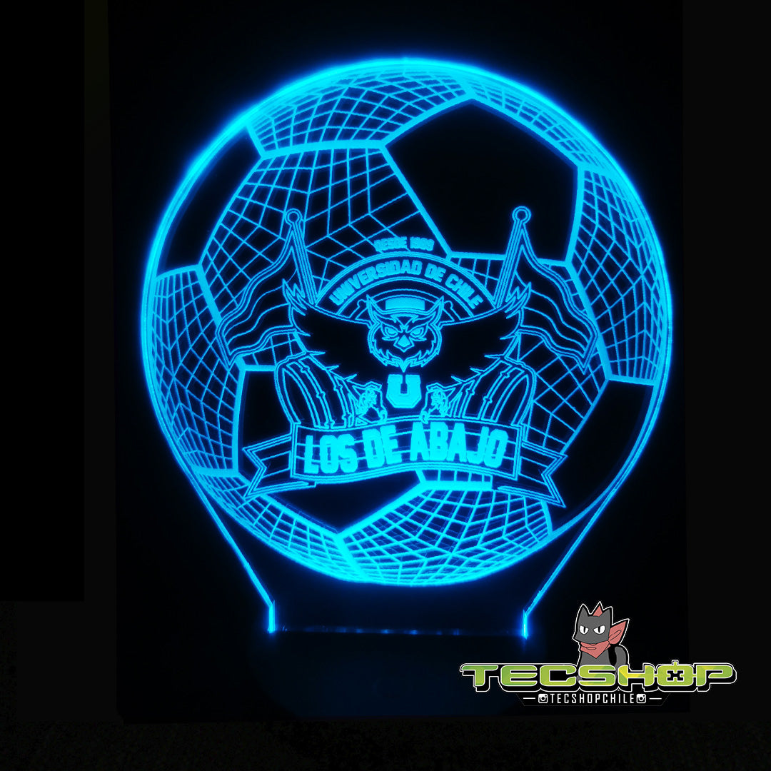 Lámpara Led Balón Universidad De Chile Los De Abajo+control remoto