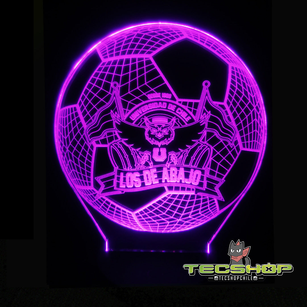 Lámpara Led Balón Universidad De Chile Los De Abajo+control remoto