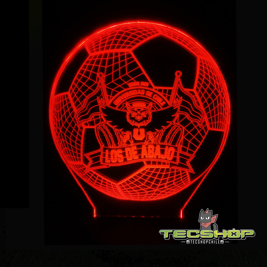 Lámpara Led Balón Universidad De Chile Los De Abajo+control remoto