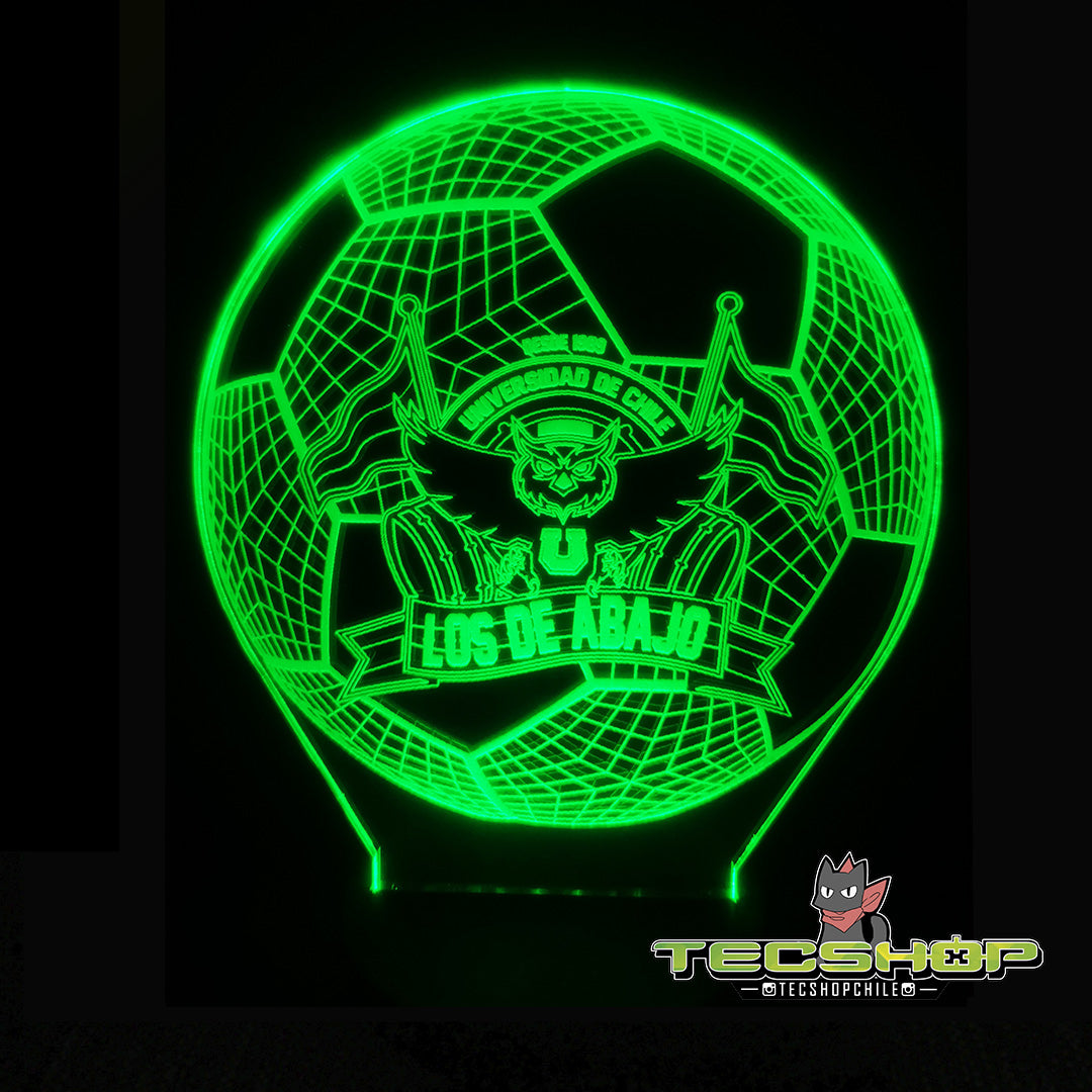 Lámpara Led Balón Universidad De Chile Los De Abajo+control remoto
