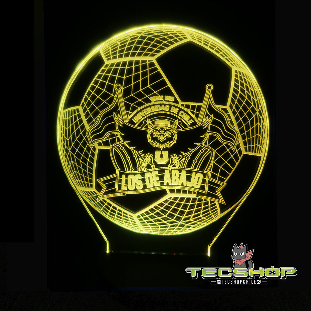 Lámpara Led Balón Universidad De Chile Los De Abajo+control remoto