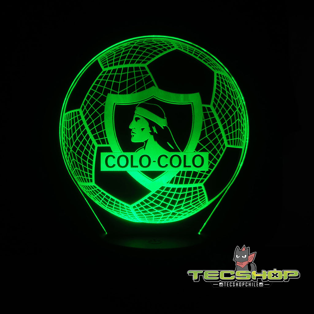 Lámpara Led Ilusión 3d Balón Colo Colo + Control Remoto