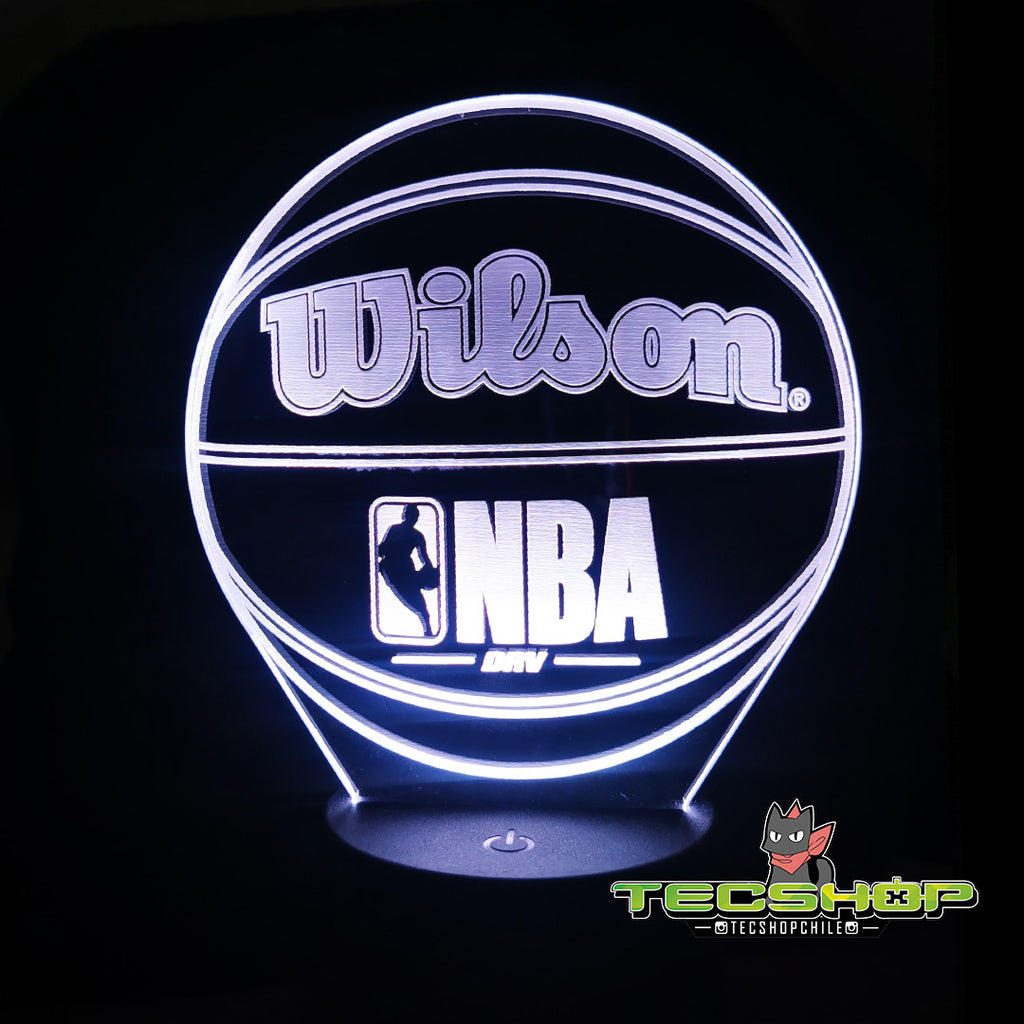 Lámpara Led Balón De Básquetbol Motivo NBA + Control  Remoto