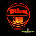 Lámpara Led Balón De Básquetbol Motivo NBA + Control  Remoto