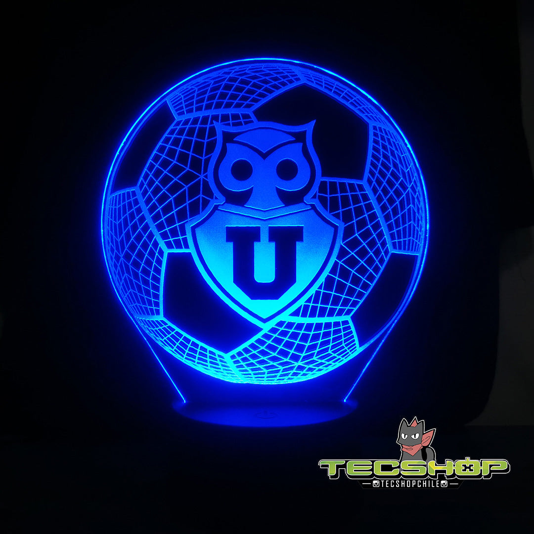 Lámpara Led Balón Universidad De Chile + Control Remoto