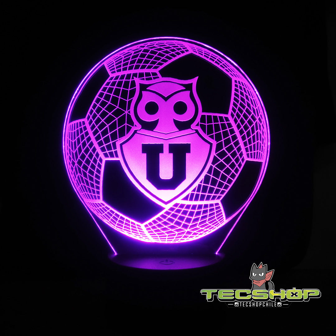 Lámpara Led Balón Universidad De Chile + Control Remoto