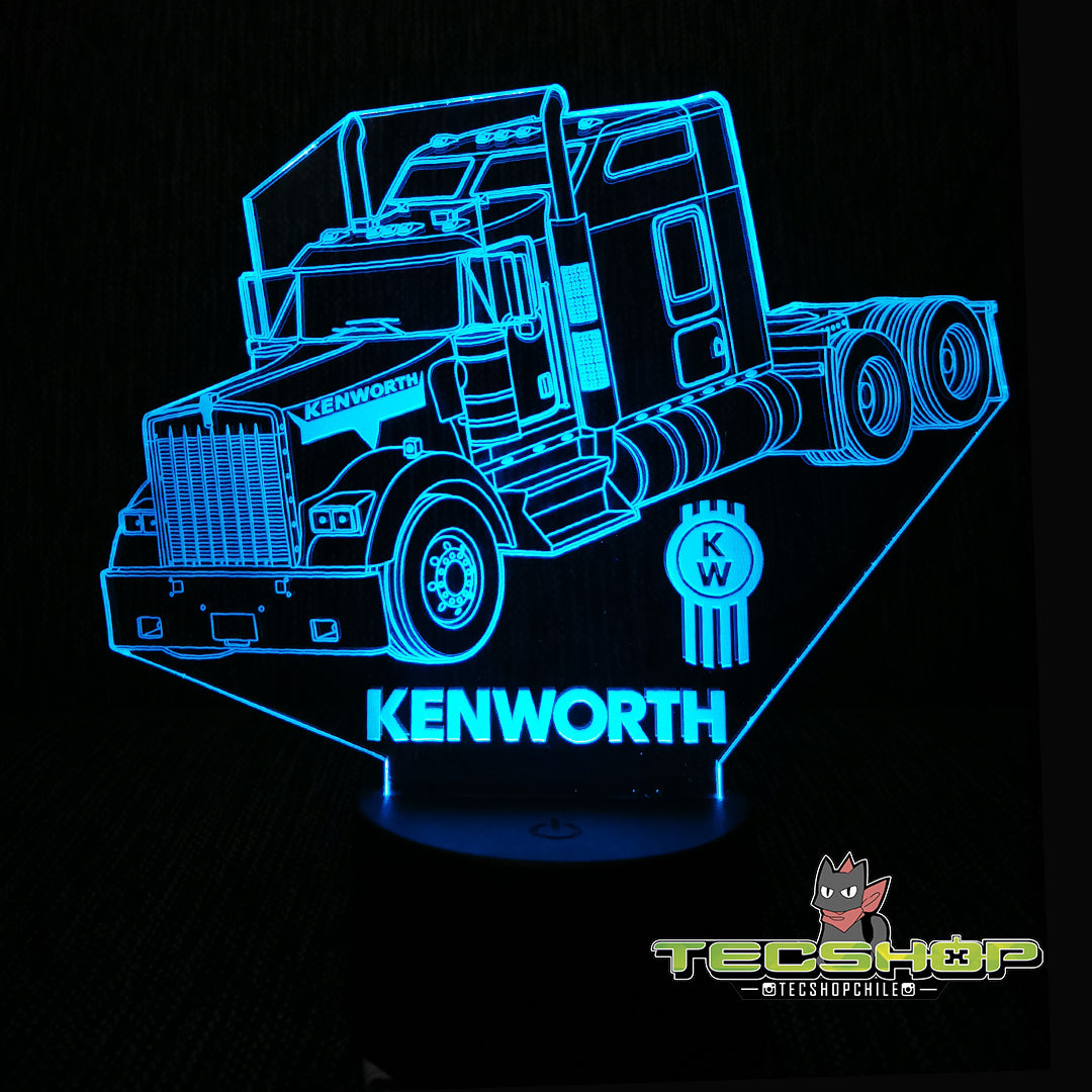 Lámpara Ilusión 3d Camión Kenworth + Control Remoto