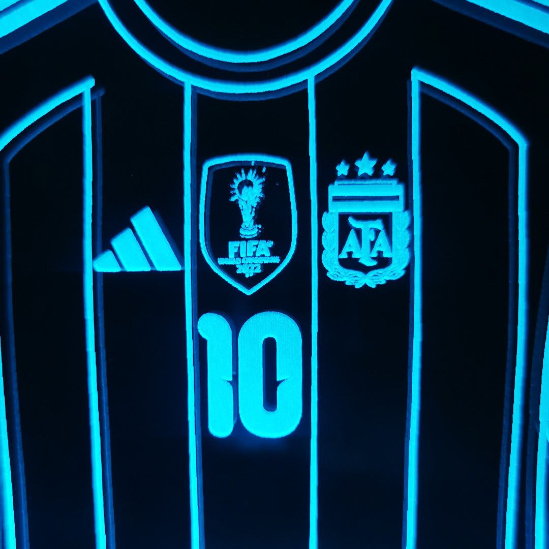 Lámpara Led Camiseta Argentina De Messi + Control Remoto