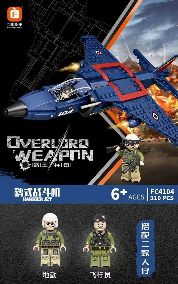 Avión De Combate Harrier 345 Pcs(Bloques De Construcción) 310