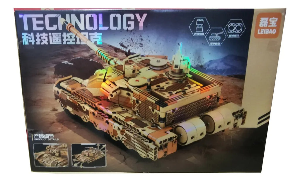 Tanque Militar  M1 Abrams +control Remoto 867 (Bloques De Construcción)