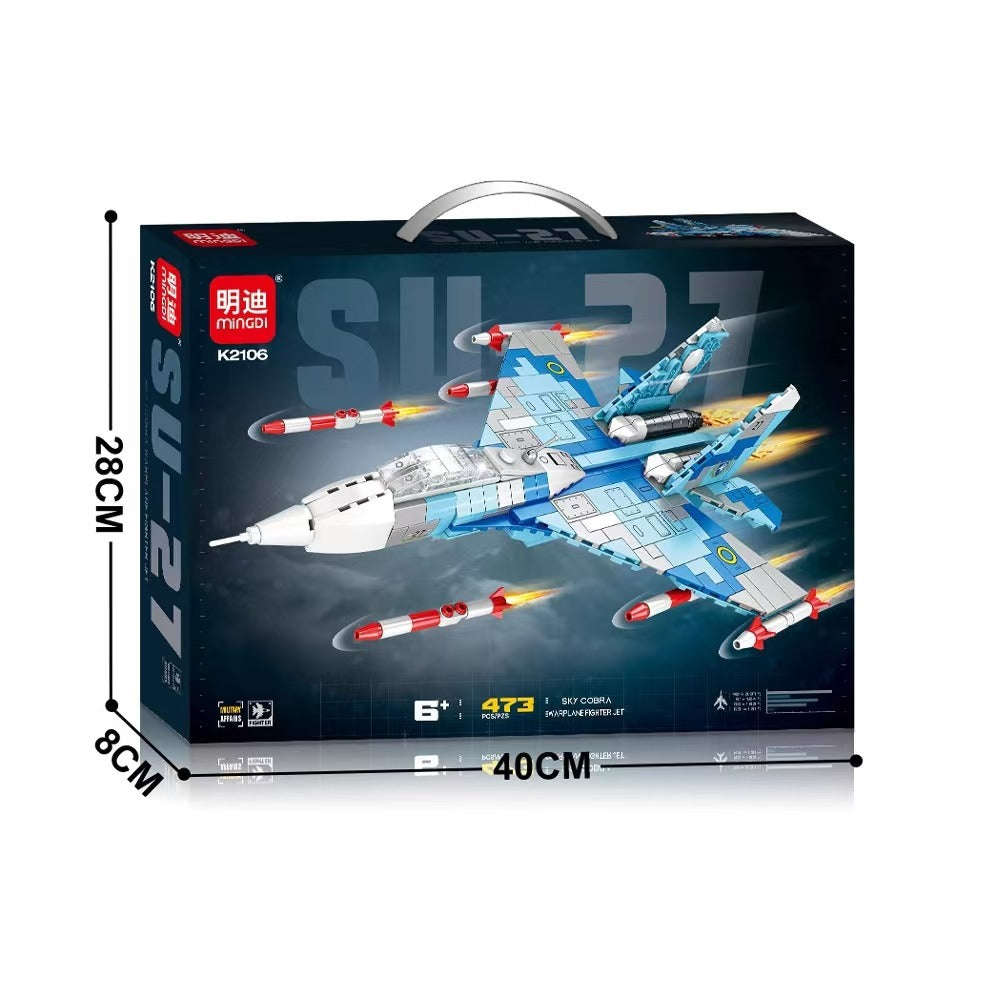 Avión Militar Su-27 Bloques De Contrucción 473 Pcs