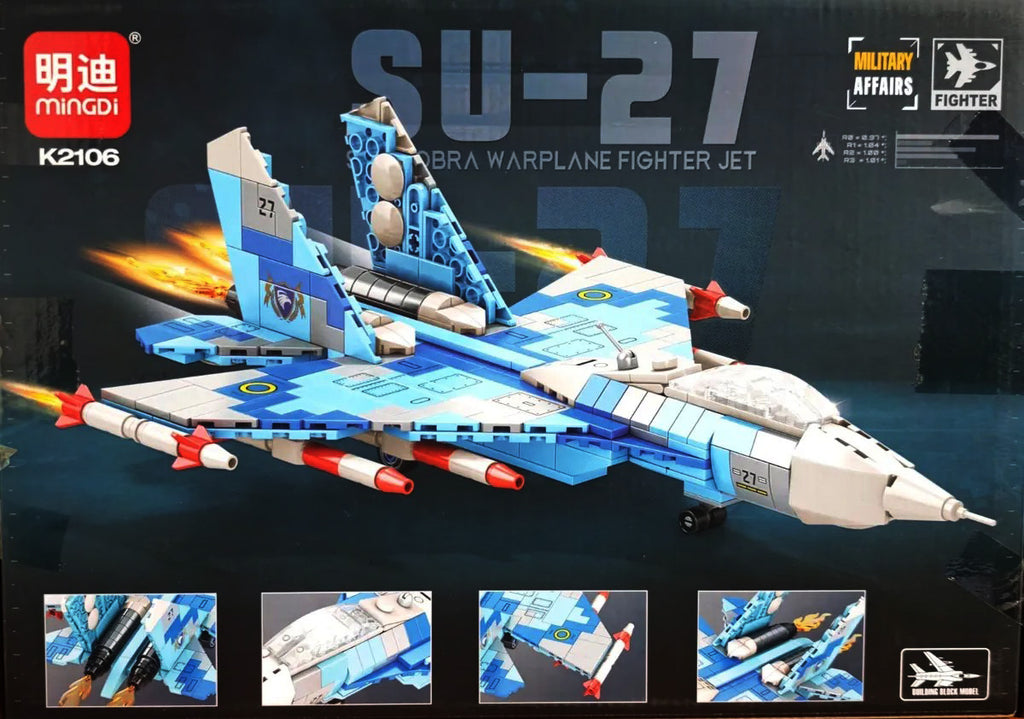 Avión Militar Su-27 Bloques De Contrucción 473 Pcs