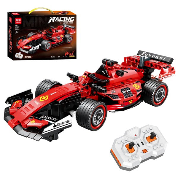 Auto Fórmula 1 + Control Remoto (bloques De Construcción) Rojo Auto Fórmula 1 Rojo