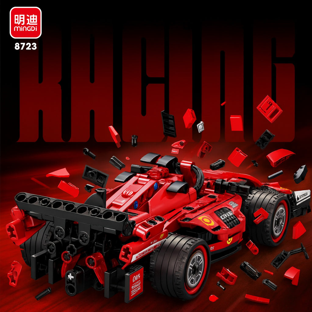 Auto Fórmula 1 + Control Remoto (bloques De Construcción) Rojo Auto Fórmula 1 Rojo