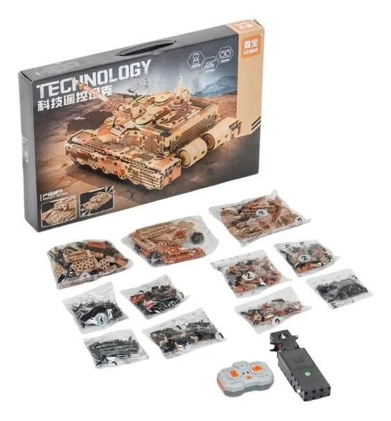 Tanque Militar  M1 Abrams +control Remoto 867 (Bloques De Construcción)