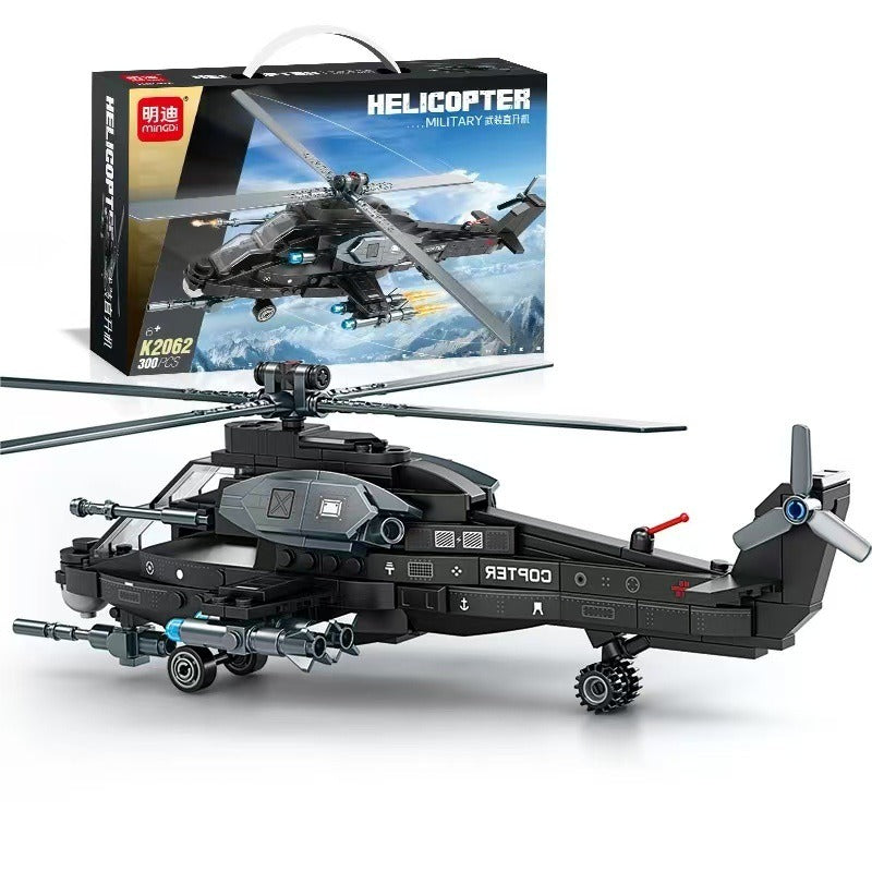 Helicóptero De Combate Militar (300pcs) Bloques De Construcción