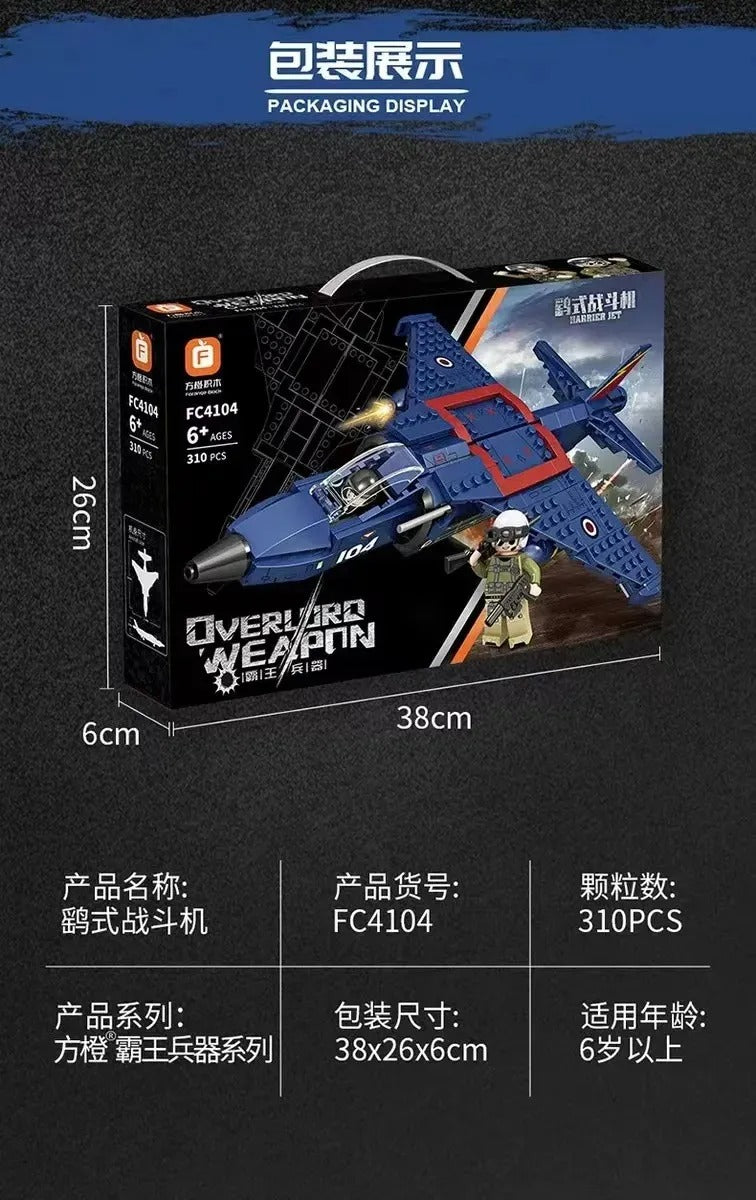 Avión De Combate Harrier 345 Pcs(Bloques De Construcción) 310