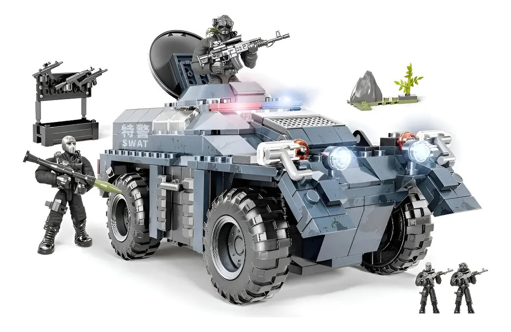 Vehículo Fuerzas Especiales Swat (bloques De Construcción)  Vehículo Blindado Fuerzas Especiales Swat 626 PCS