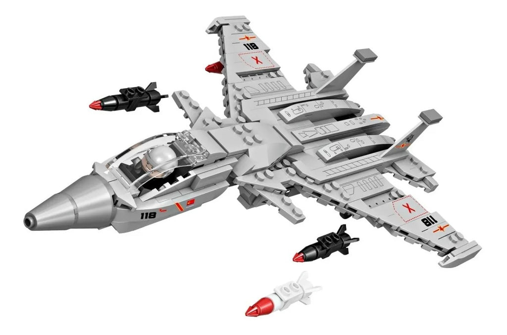 Avión Caza J-15 345 Pcs (Bloques De Construcción)