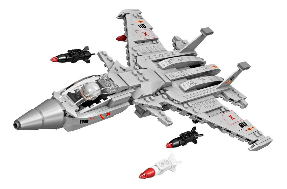 Avión Caza J-15 345 Pcs (Bloques De Construcción)