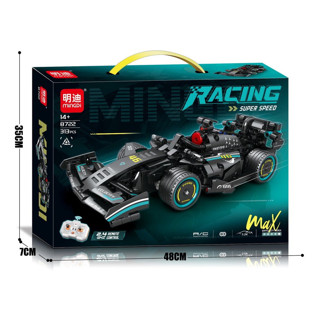 Auto Fórmula 1 + Control Remoto (bloques De Construcción) Negro Auto Fórmula 1 / Negro