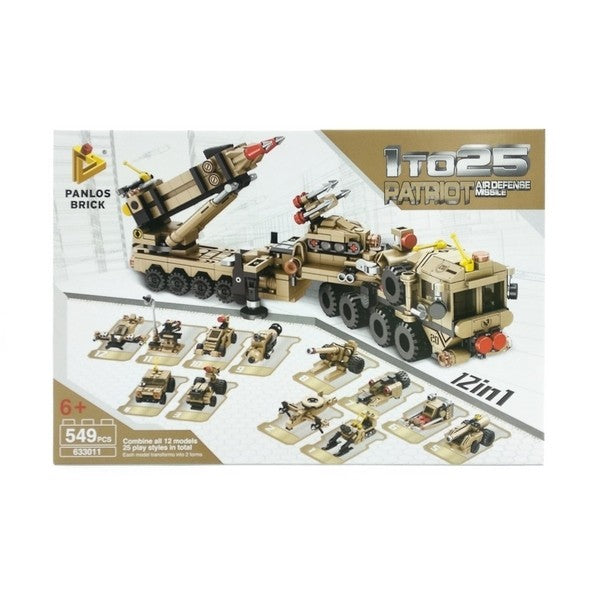Camión Patriot Defensa Antiaérea 12en1 / 549 PCS (bloques De Construcción)