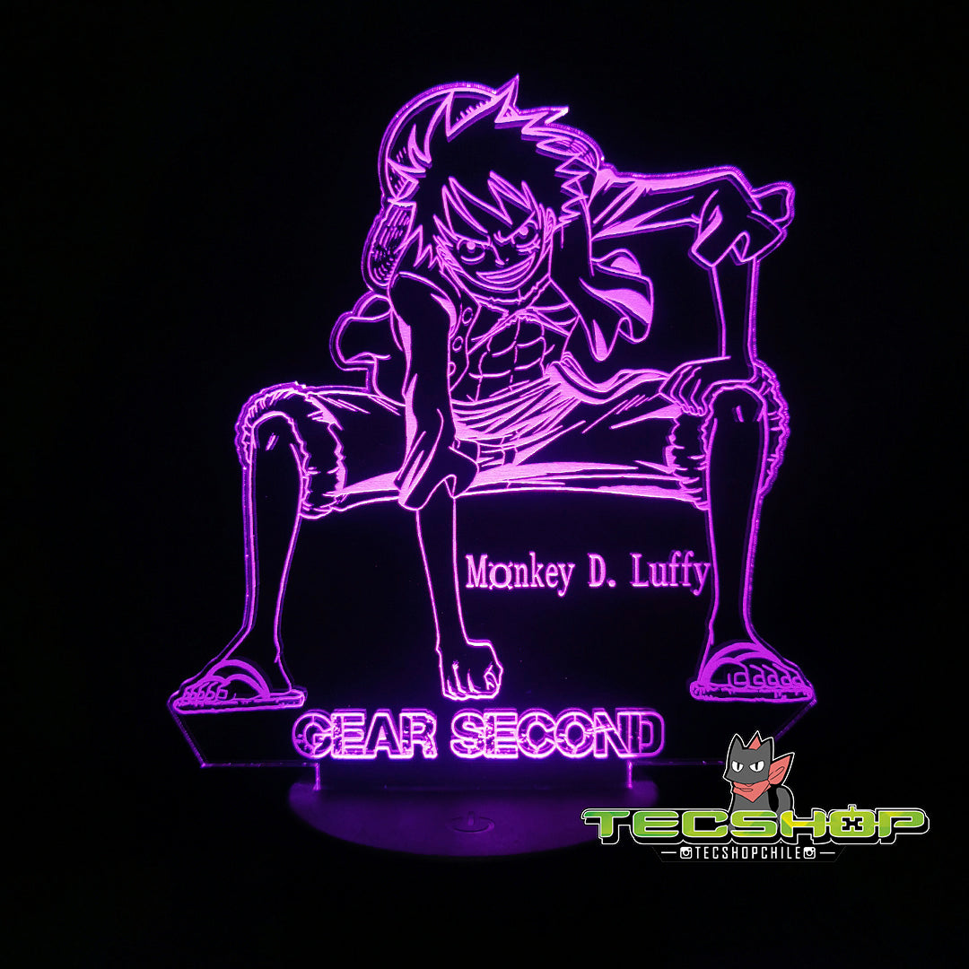 Lámpara Ilusión 3d Luffy (one Piece) + Control Remoto